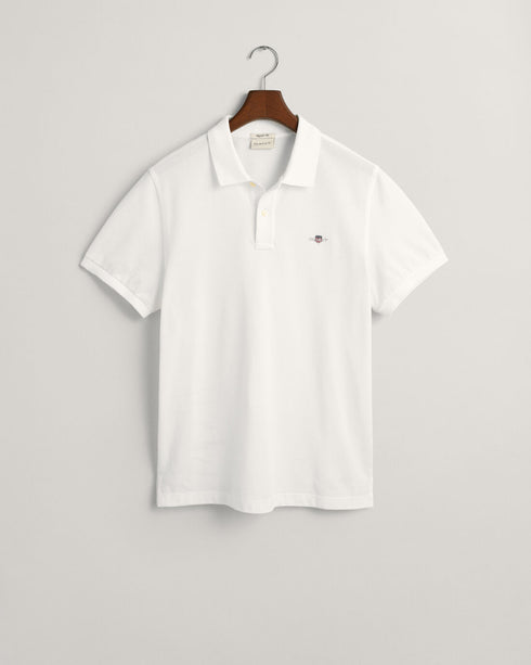 Gant Shield S/S Pique Polo Tee Shirt White